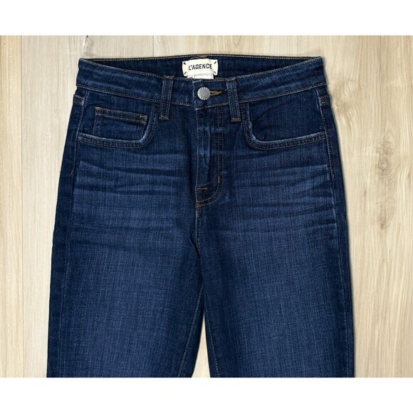 L'Agence Women's High Line Skinny Jean Hi Rise Cupertino Dark Stretch 24x27 - Picture 4 of 14